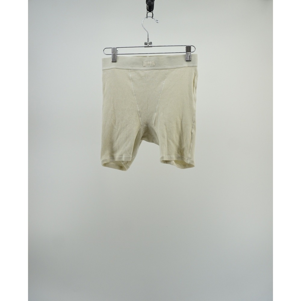 SKIMS Cotton Rib Boxer Athleisure Loungewear Bone Off White Small
